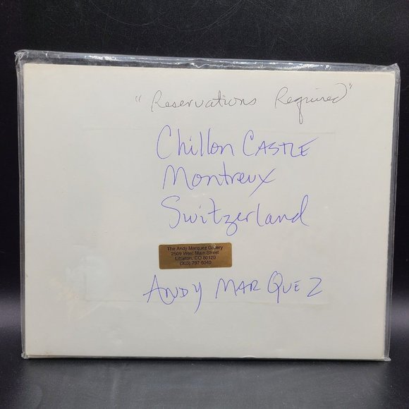 Andy Marquez Print Chillon Castle Montreux Switzerland "Reservations Required" - Picture 3 of 9